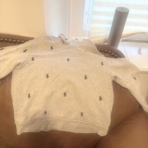 Grey Ralph Lauren Polo hooded with blue horses 10-12